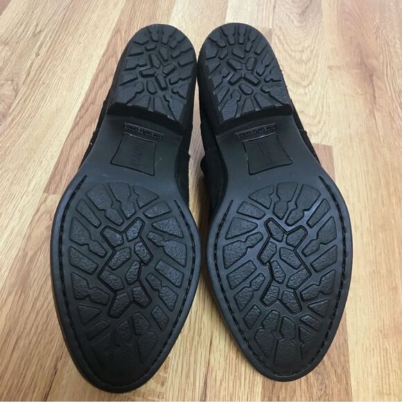 BORN Kerri Black Suede Low Cut Ankle Boot Bootie Distressed Leather Size 6 New‎ - Picture 11 of 12